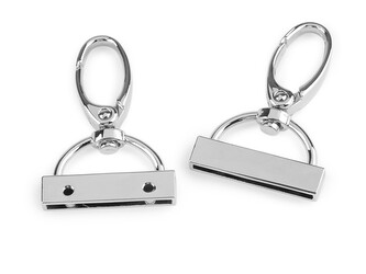 Karabina s koncovkou na popruh šíře 30 mm - 10 ks - 1 nikl