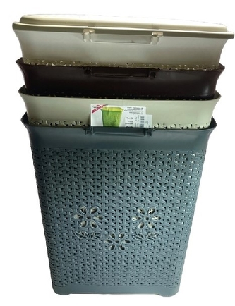 koš 35l na použ.prádlo, 39x28x47cm, ratan, plast