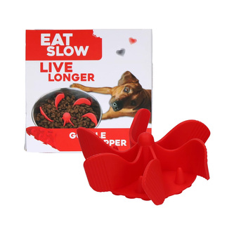 Eat Slow Live Longer zpomalovací Spirála do misky červená
