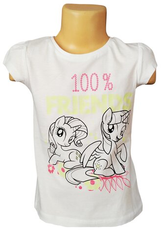 Dívčí tričko MY LITTLE PONY svítící ve tmě krátký rukáv, bílá, velikost: 104