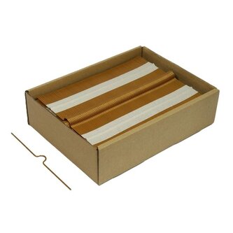 Háčky pro kalendáře, tvarov.,100 mm, zlaté,1000 ks