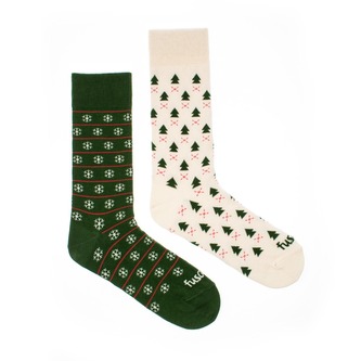 Ponožky Zima v lese Béžové S (35-38)