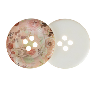 Knoflík - sada 2 ks - Růžová,Béžová,Zelená,Hnědá - průměr 50 mm