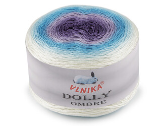 Pletací příze Dolly Ombre 250 g - 1 ks - 9 (318) krémová nejsvět. modrá