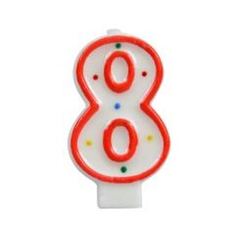Świeczka cyferka 8 kropki