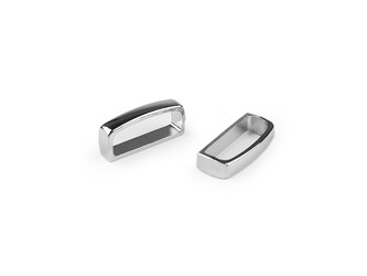 Designový kovový průvlek 20 mm na kabelky a opasky - 5 ks - nikl