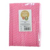 Słomki papierowe różowe w białe kropki 144szt