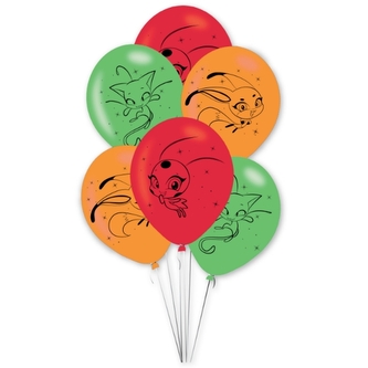 Latexové balonky Miraculous Kwami – 27,5 cm, 6 ks