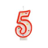 Świeczka cyferka 5 kropki