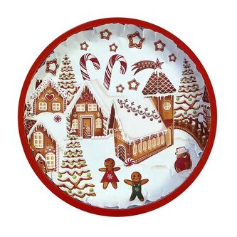 PODNOS KULATÝ PERNÍKOVÁ VESNIČKA 26x2,5CM PLECH