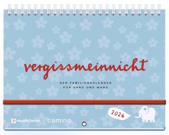 vergissmeinnicht 2026 - Der Familienkalender für Hand und Wand