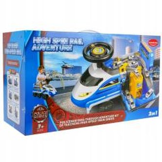 Jeździk z parkingiem 2w1 Policja niebieska