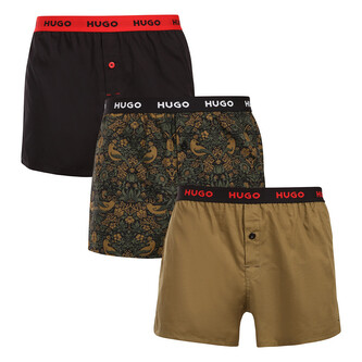 3PACK pánské trenky HUGO vícebarevné (50532565 966) XL