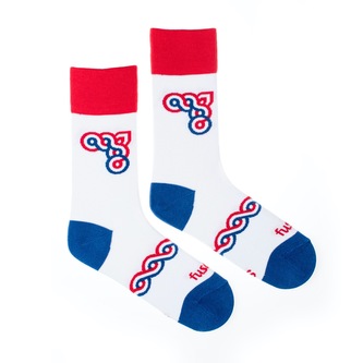 Ponožky Vrkoč trikolóra Bílé M (39-42)