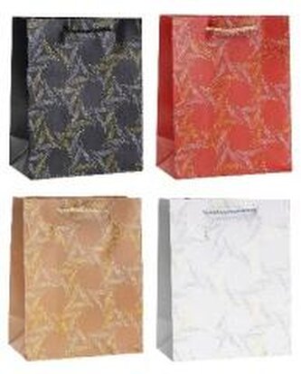 Torebka ozdobna 26x32x10cm hot-stamp mix ROZETTE