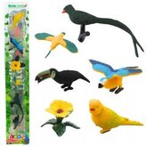 Zestaw mini figurki ptaki egzotyczne 4-11cm 6szt