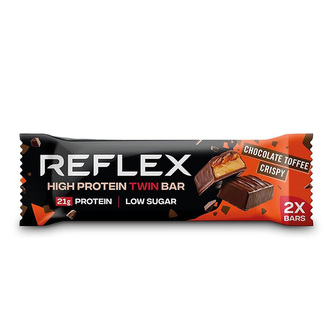Reflex High Protein Twin Bar 60 g chocolate toffee crispy (čokoláda-karamel)