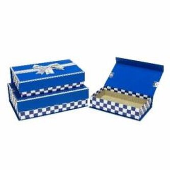 Pudełko prostokątne z kokardą 3szt ROZETTE