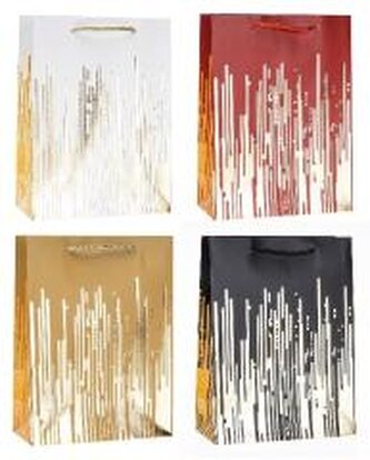 Torebka ozdobna 31x40x12cm hot-stamp mix ROZETTE