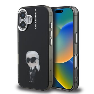 Karl Lagerfeld IML Aquarelle Karl Zadní Kryt pro iPhone 16 Black Karl Lagerfeld IML Aquarelle Karl Zadní Kryt pro iPhone 16 Black