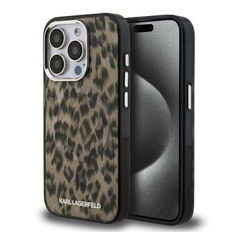 Karl Lagerfeld IML Leopard MagSafe Zadní Kryt pro iPhone 15 Pro Brown Karl Lagerfeld IML Leopard MagSafe Zadní Kryt pro iPhone 15 Pro Brown