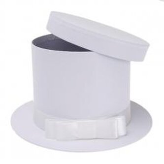 Pudełko Flower Box kapelusz biały ROZETTE