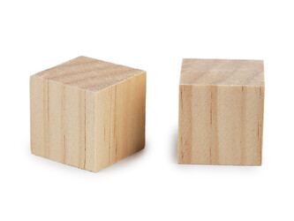 Dřevěná kostka - polotovar k dotvoření 2,5x2,5 cm - 10 ks - přírodní