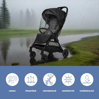 Pláštěnka na kočárek univerzální exclusive, Black