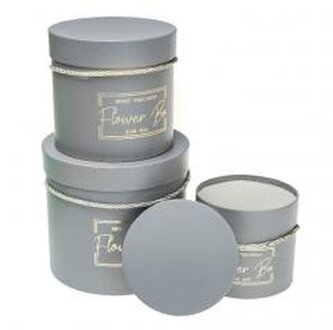 Pudełko Flower Box 3szt szary ROZETTE