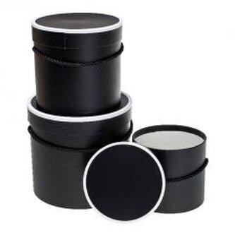 Pudełko Flower Box 3szt czarny ROZETTE