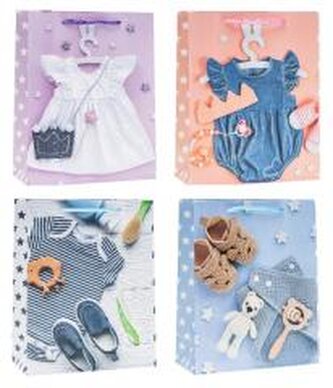 Torebka dziecięce brokat 18x24x8cm mix ROZETTE