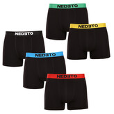 5PACK pánské boxerky Nedeto černé (5NBC1) XXL