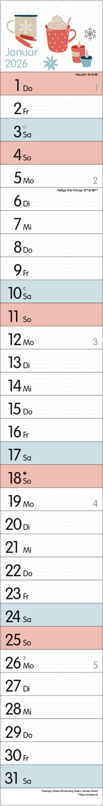 Streifenplaner Collect Moments 2026