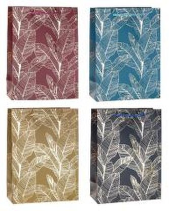 Torebka ozdobna 26x32x10cm hot-stamp mix ROZETTE