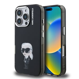 Karl Lagerfeld IML Aquarelle Karl Zadní Kryt pro iPhone 16 Pro Black