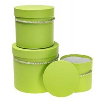 Pudełko Flower Box 3szt ciemnozielony ROZETTE