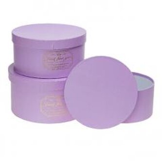 Pudełko Flower Box 3szt purpurowy ROZETTE