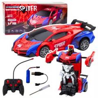 Samochód Robot Spider R/C 2w1 światło dźwięk