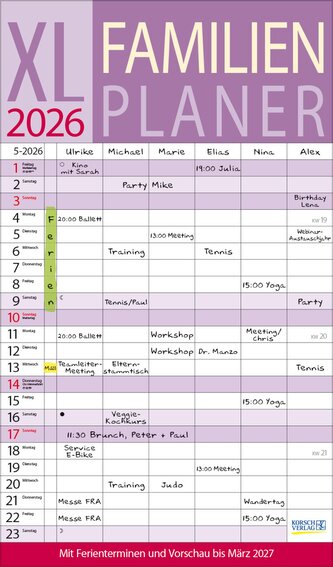 XL Familienplaner 2026