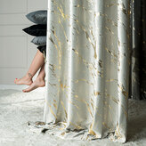 Dekorační vzorovaný závěs s řasící páskou MARBE 021 světle šedá/zlatá 140x250 cm (cena za 1 kus) MyBestHome