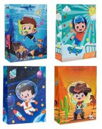 Torebka dziecięce hot-stamp 26x32x10cm mix ROZETTE