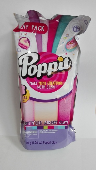 Poppit  plasteliny - różowa, biała, jasnoróżowa(PPT17401) *