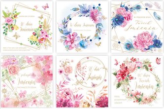 Karnet Imieniny kwadrat LKLUX