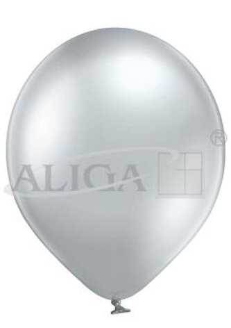 Balon 30 cm srebrny glossy 8szt\n BAL-16G-601