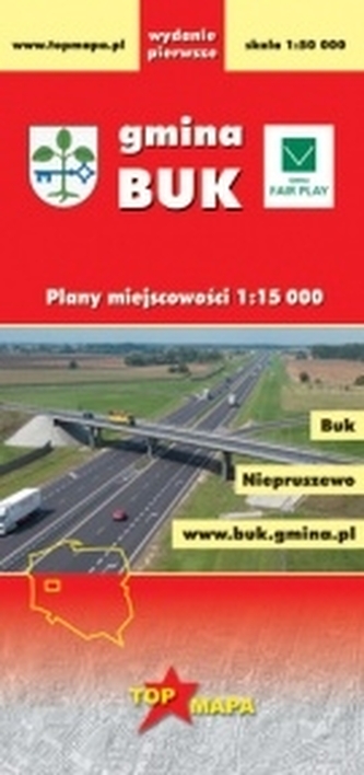 Buk - plan miasta, mapa gminy