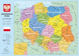 Podkładka  na biurko A2 Mapa Polski
