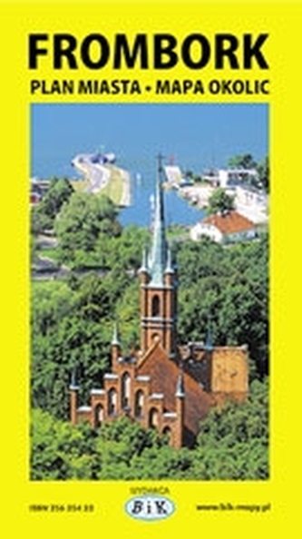 Frombork - Plan Miasta z Mapą Okolic