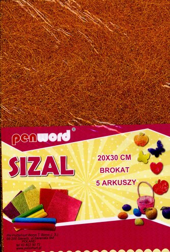 Sizal w arkuszach brokat złoty 20x30 "5