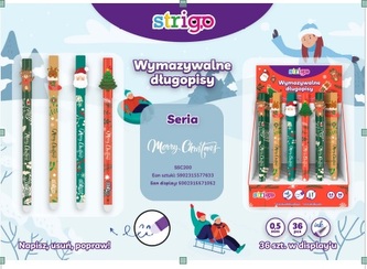 Długopis wymazywalny ścieralny ze skuwką Christmas