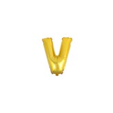Balon Litera "V"  złoty 81cm (32")